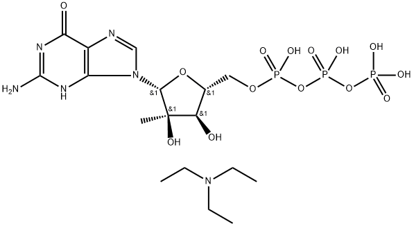 2'-C-Methylguanosine 5'-triphosphate triethyl ammonium salt Structure