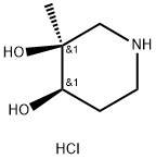 (3R,4S)-Rel-3-Methyl-3,4-piperidinediol hydrochloride Structure