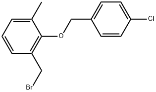 1-(Bromomethyl)-2-[(4-chlorophenyl)methoxy]-3-methylbenzene 구조식 이미지