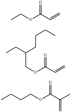 2-프로펜산,2-메틸-,부틸에스테르,2-에틸헥실2-프로페노에이트및에틸2-프로페노에이트와의중합체 구조식 이미지