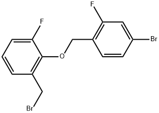 2-[(4-Bromo-2-fluorophenyl)methoxy]-1-(bromomethyl)-3-fluorobenzene Structure