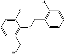 3-Chloro-2-[(2-chlorophenyl)methoxy]benzenemethanol Structure