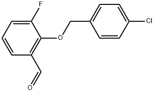 2-[(4-Chlorophenyl)methoxy]-3-fluorobenzaldehyde Structure