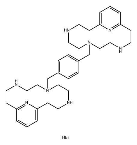 4,7,10,17-Tetraazabicyclo[11.3.1]heptadeca-1(17),13,15-triene, 7,7'-[1,4-phenylenebis(methylene)]bis-, octahydrobromide (9CI) Structure