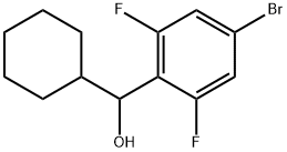 4-Bromo-α-cyclohexyl-2,6-difluorobenzenemethanol Structure