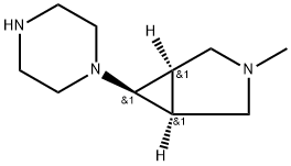 3-Azabicyclo[3.1.0]hexane,3-methyl-6-(1-piperazinyl)-,(1-alpha-,5-alpha-,6-bta-)-(9CI) 구조식 이미지