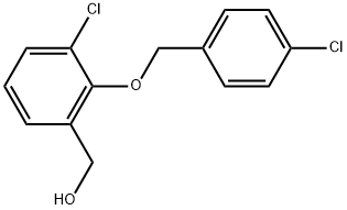 3-Chloro-2-[(4-chlorophenyl)methoxy]benzenemethanol Structure