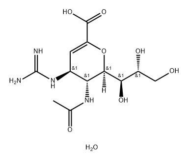 zanamivir hydrate Structure