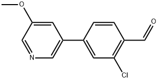 2-Chloro-4-(5-methoxy-3-pyridinyl)benzaldehyde Structure