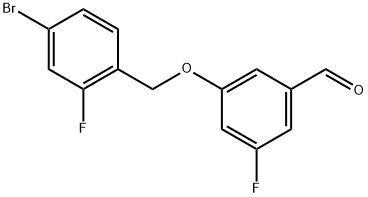 3-[(4-Bromo-2-fluorophenyl)methoxy]-5-fluorobenzaldehyde 구조식 이미지