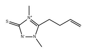 1H-1,2,4-Triazolium, 3-(3-butenyl)-4,5-dihydro-2,4-dimethyl-5-thioxo-, inner salt Structure