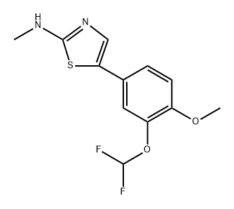 5-(3-(difluoromethoxy)-4-methoxyphenyl)-N-methylthiazol-2-amine Structure