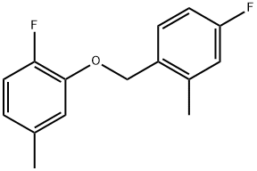 Benzene, 4-fluoro-1-[(2-fluoro-5-methylphenoxy)methyl]-2-methyl- Structure