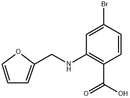 4-Bromo-2-((furan-2-ylmethyl)amino)benzoic acid Structure