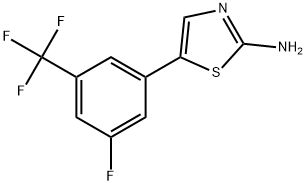 5-(3-Fluoro-5-(trifluoromethyl)phenyl)thiazol-2-amine Structure