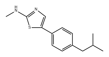 5-(4-Isobutylphenyl)-N-methylthiazol-2-amine 구조식 이미지