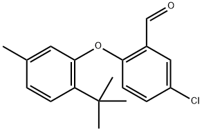 5-Chloro-2-[2-(1,1-dimethylethyl)-5-methylphenoxy]benzaldehyde Structure