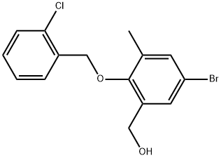 5-Bromo-2-[(2-chlorophenyl)methoxy]-3-methylbenzenemethanol Structure