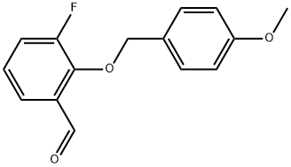 Benzaldehyde, 3-fluoro-2-[(4-methoxyphenyl)methoxy]- Structure