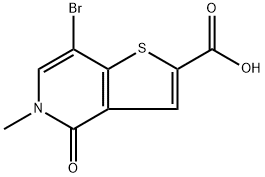 7-Bromo-5-methyl-4-oxo-4,5-dihydrothieno[3,2-c]pyridine-2-carboxylic acid Structure