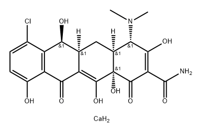 2-Naphthacenecarboxamide, 7-chloro-4-(dimethylamino)-1,4,4a,5,5a,6,11,12a-octahydro-3,6,10,12,12a-pentahydroxy-1,11-dioxo-, calcium salt (2:1), [4S-(4α,4aα,5aα,6β,12aα)]- (9CI) Structure