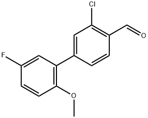 3-Chloro-5'-fluoro-2'-methoxy[1,1'-biphenyl]-4-carboxaldehyde Structure