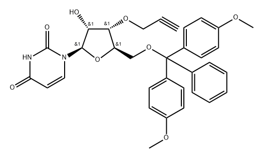 Uridine, 5'-O-[bis(4-methoxyphenyl)phenylmethyl]-3'-O-2-propyn-1-yl- Structure