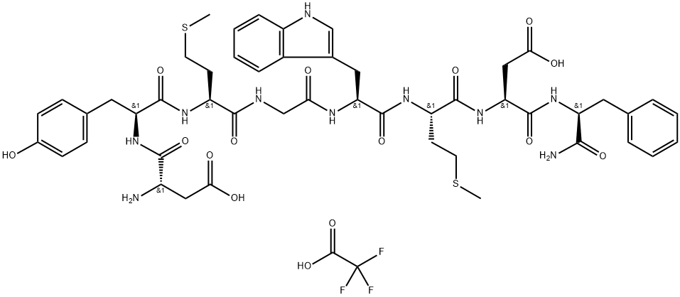 Cholecystokinin Octapeptide, desulfated TFA Structure