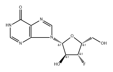 3'-deoxy-3'-fluoro-beta-D-xylo-inosine 구조식 이미지