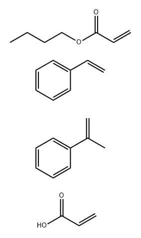 2-Propenoic acid polymer with butyl 2-propenoate, ethenylbenzene and (1-methylethenyl)benzene, sodium salt Structure