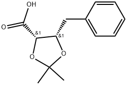 (4S,5S)-5-Benzyl-2,2-dimethyl-[1,3]dioxolane-4-carboxylic acid Structure