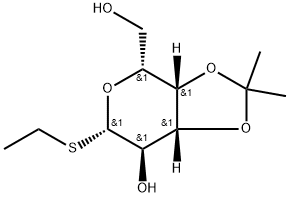 Ethyl 3,4-O-isopropylidene-1-thio-β-D-galactopyranoside Structure