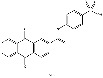 4-[[(9,10-디하이드로-9,10-디옥소-2-안트라세닐)카르보닐]아미노]벤젠술폰산,알루미늄염(3:1) 구조식 이미지