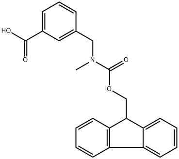 Benzoic acid, 3-[[[(9H-fluoren-9-ylmethoxy)carbonyl]methylamino]methyl]- Structure