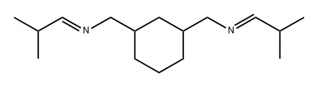 N,N’-[cyclohexane-1,3-diylbis(methylene)]bis(2-methylpropan-1-imine) Structure