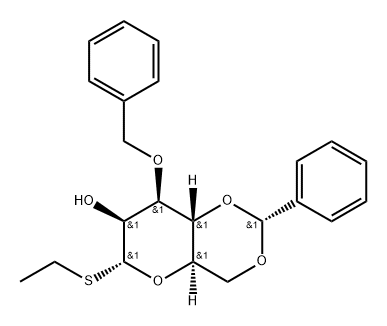 Ethyl 3-O-benzyl-4,6-O-benzylidene-D-thiomannopyranoside Structure