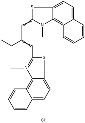 1-Methyl-2-[2-[1-methylnaphtho[1,2-d]thiazole-2(1H)-ylidenemethyl]-1-butenyl]naphtho[1,2-d]thiazole-1-ium·chloride 구조식 이미지