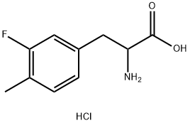 (R,S)-3-fluoro-4-methylphenylalanine hydrochloride Structure