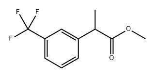 Benzeneacetic acid, α-methyl-3-(trifluoromethyl)-, methyl ester Structure