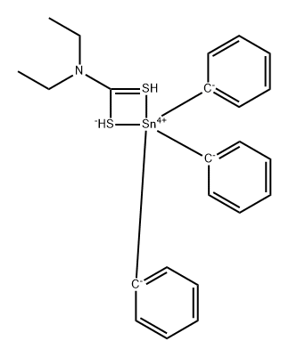 트리페닐틴,N-디에틸디티오카바메이트 구조식 이미지