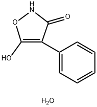 4-페닐이속사졸-3,5-디올0.5수화물 구조식 이미지