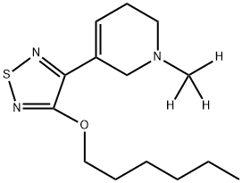 Pyridine, 3-[4-(hexyloxy)-1,2,5-thiadiazol-3-yl]-1,2,5,6-tetrahydro-1-(methyl-d3)- (9CI) Structure