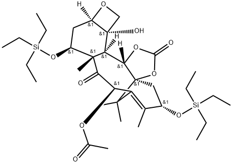 1,2-O,O-Carbonyl-7,13-O,O-bis(triethylsilyl)-4-deacetyl-2 Structure