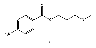 p-Aminobenzoic Acid 3-(dimethylamino)propyl Ester Hydrochloride 구조식 이미지