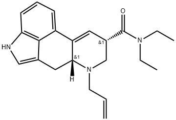 Ergoline-8-carboxamide, 9,10-didehydro-N,N-diethyl-6-(2-propenyl)-, (8α)- (9CI) Structure