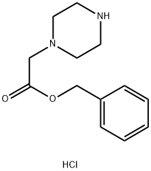 1-Piperazineacetic acid, phenylmethyl ester, hydrochloride (1:1) Structure