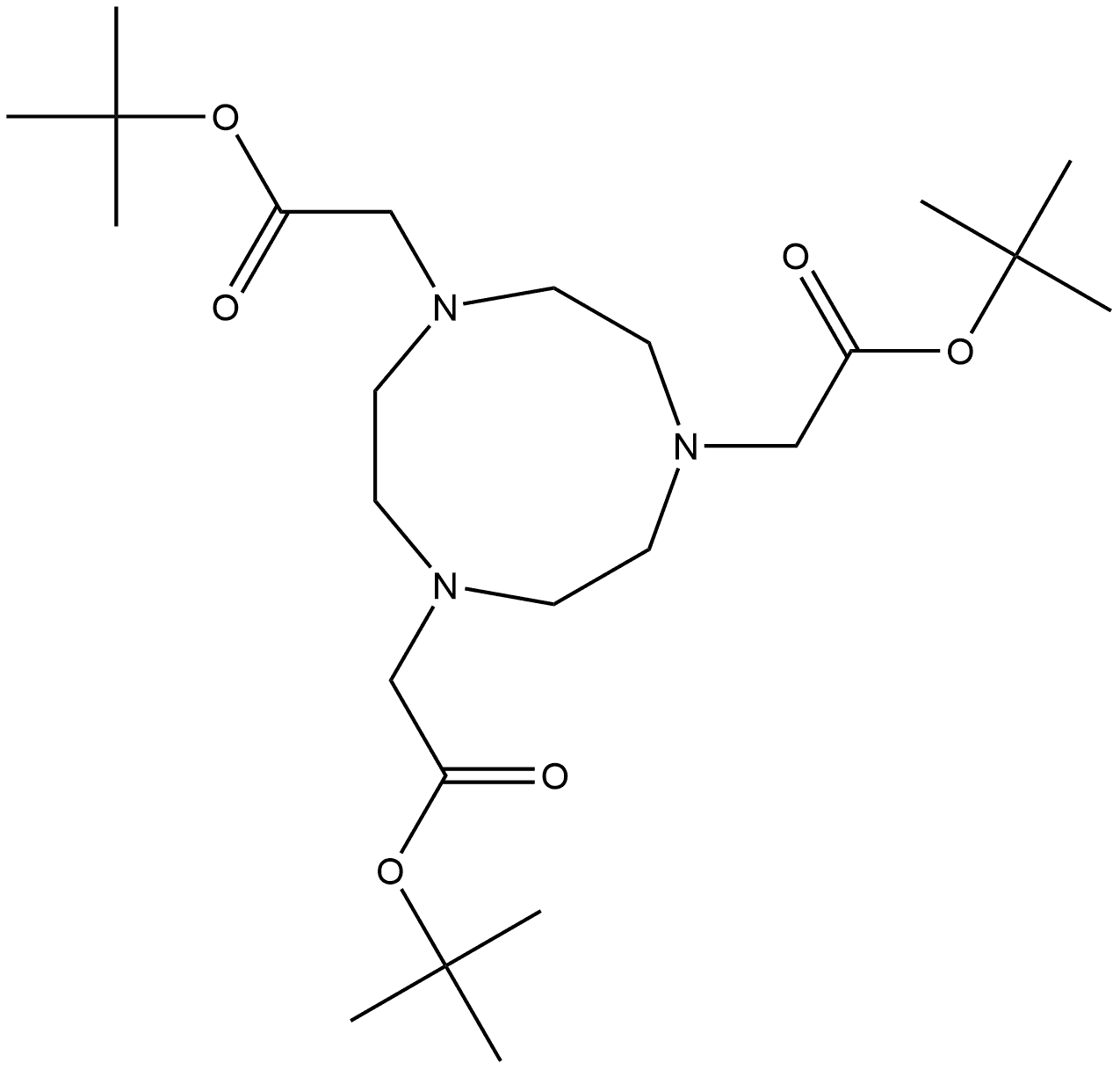 1H-1,4,7-Triazonine-1,4,7-triacetic acid, hexahydro-, 1,4,7-tris(1,1-dimethylethyl) ester Structure