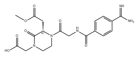 1,3-Piperazinediacetic acid, 4-[[[4-(aminoiminomethyl)benzoyl]amino]acetyl]-2-oxo-, α3-methyl ester, (3S)- (9CI) 구조식 이미지