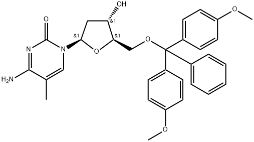 Cytidine, 5'-O-[bis(4-methoxyphenyl)phenylmethyl]-2'-deoxy-5-methyl- Structure