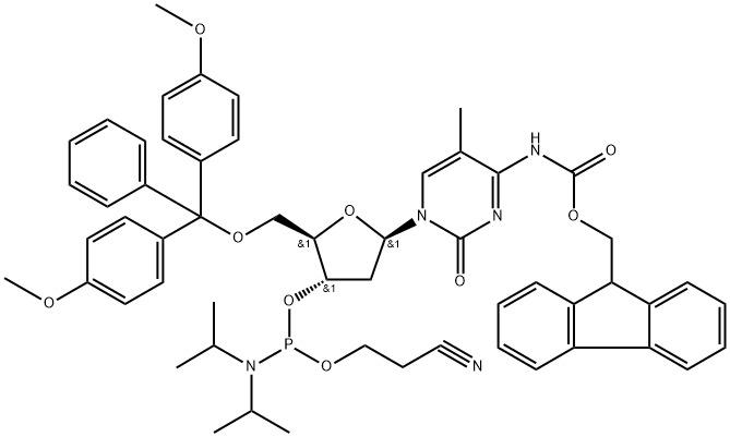 5'-O-DMTr-N4-Fmoc-5-Me-dC-phosphoramidite Structure